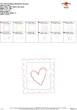 Valentine Stamp Bean Stitch Applique Design