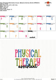 Physical Therapy Assistant Embroidery Design