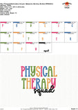Physical Therapy Squad Embroidery Design