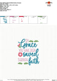 By Grace You have been Saved Embroidery Design