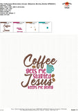 Coffee Jesus Embroidery Design