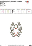 Spider Valentine Zigzag Stitch Applique Design