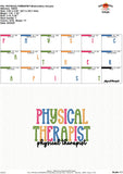 Physical Therapist Embroidery Design