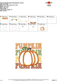 Pumpkin Pumpkin Satin Applique Design