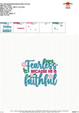 Fearless because He is Faithful Embroidery Design