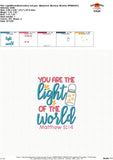 You are the Light of the World Embroidery Design
