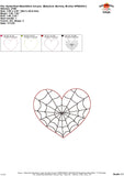 Spider Heart Stitch Applique Design