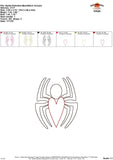 Spider Valentine Bean Stitch Applique Design