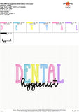 Dental Hygienist Embroidery Design