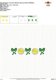 Bow Tennis Embroidery Design 1790AD