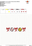 Bow Baseball Softball Embroidery Design 1789AD