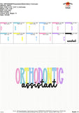 Orthodontics Assistant Embroidery Design 1767AD