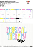 Physical Therapy Life Embroidery Design 1772AD