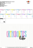 Orthodontics Life Embroidery Design 1768AD