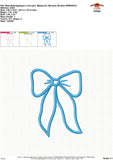 Bow Satin Stitch Applique Design 1789AD