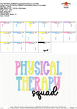 Physical Therapy Squad Embroidery Design 1773AD