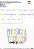 Physical Therapy Assistant Embroidery Design 1771AD