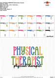 Physical Therapist Embroidery Design