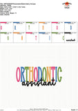 Orthodontics Assistant Embroidery Design