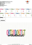 Orthodontist Embroidery Design