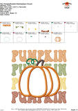 Pumpkin Pumpkin Satin Applique Design