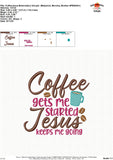 Coffee Jesus Embroidery Design