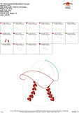 Baseball with Hat Bean Stitch Applique Design