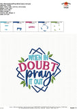 When in Doubt Pray it Out Embroidery Design