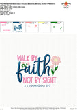 Walk By Faith Embroidery Design