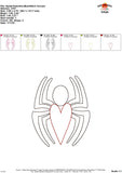 Spider Valentine Bean Stitch Applique Design