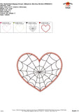 Spider Heart Zigzag Stitch Applique Design