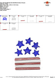 Scribble Stars and Stripes Embroidery Design
