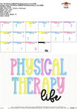 Physical Therapy Life Embroidery Design 1772AD