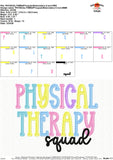Physical Therapy Squad Embroidery Design 1773AD