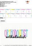 Orthodontist Embroidery Design 1769AD