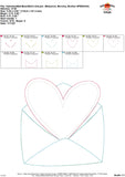 Valentine Mail Bean Stitch Applique Design