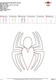 Spider Valentine Bean Stitch Applique Design