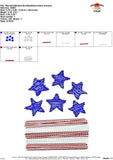 Scribble Stars and Stripes Embroidery Design