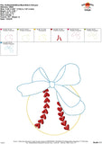 Softball with Bow Bean Stitch Applique Design (Copy)