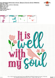 It is Well with my Soul Embroidery Design