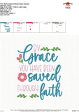 By Grace You have been Saved Embroidery Design