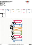 Dental Hygienist Embroidery Design
