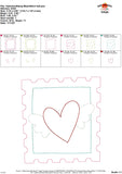 Valentine Stamp Bean Stitch Applique Design