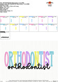 Orthodontist Embroidery Design 1769AD