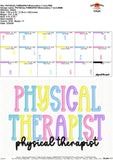Physical Therapist Embroidery Design