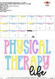 Physical Therapy Life Embroidery Design 1772AD