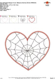 Spider Heart Zigzag Stitch Applique Design