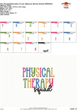 Physical Therapy Squad Embroidery Design