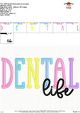 Dental Life Embroidery Design 1763AD