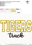 Tigers Track Applique Design 1822AD